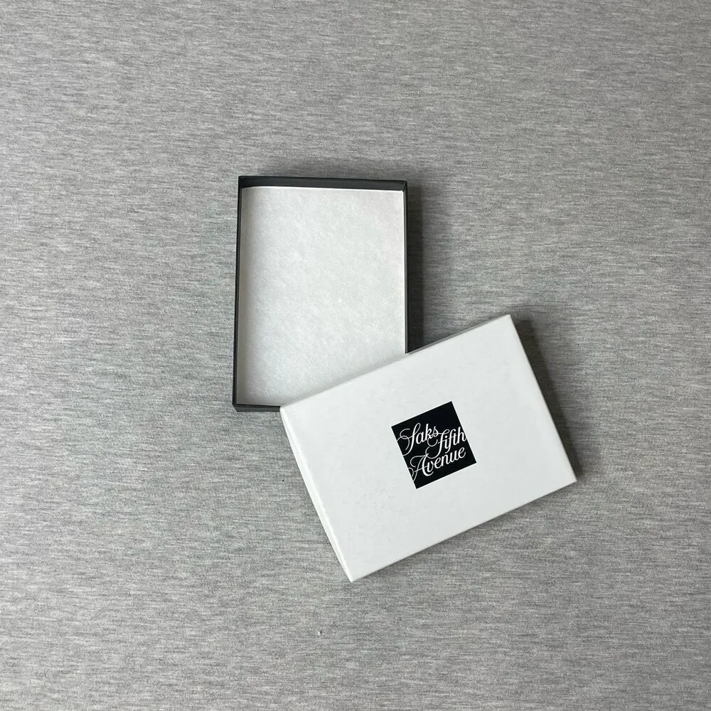 Saks Fifth Avenue Solid W&B Jewelry Necklace & Bracelet Gift Box